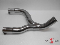 Y-Pipe Stainless steel "PURE Craft" R80GS R100GS brushed & tarnish on the visual welds