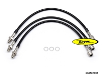 Stålflettet bremseslange BMW K75C Bj.85-88, K75 Bj.88-08 / 91 stålfletning ikke tildækket