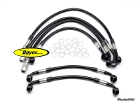 Conduites de frein tressées en acier avant et arrière, BMW K1 avec ABS Treillis acier non gainé