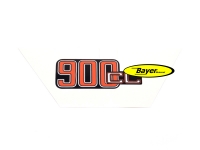 Sticker voor batterijdeksel 900cc rood / zilver