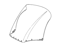 Forrude STD, klar, BMW R2V R80RT R100RT fra 09/80