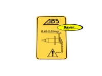 Informationsskilt ABS, sensorafstand, BMW R4V og K1100LT og RS fra 07/93