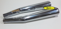 Original BMW rear silencer, (Set), stainless steel, new part, BMW R2V monolever models