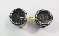 Original BMW Zusatzinstrumente, Satz, grüne Ziffern, mit verchromten Bördelringen, überholt, BMW R2V Boxer Original BMW Zusatzinstrumente, Satz, grüne Ziffern, mit verchromten Bördelringen, überholt, BMW R2V Boxer