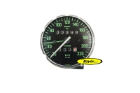 Velocímetro BMW original, W819, dígitos verdes, reacondicionado, modelos boxer BMW R2V