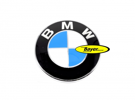 BMW embleem 78 mm met chromen rand