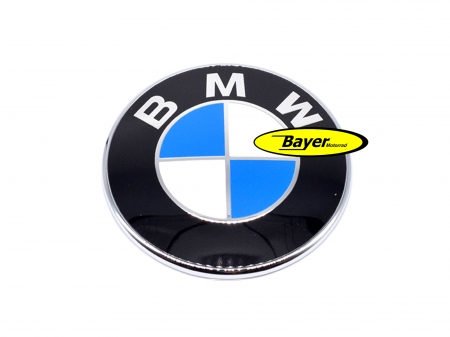 BMW insigne 70 mm met chromen rand