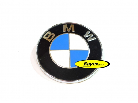 BMW embleem 58 mm, met chromen rand