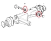 Naaldlager voor achterbrug, BMW R2V K4V, R4V