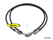 Stainless-steel braided brake hose K1100RS rear with ABS I  to 94, Clear coated