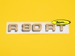 Sticker voor batterijklepje goud BMW R80RT Monolever