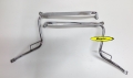 Original BMW Kofferhalter Satz, chrom, gebraucht, Z-Träger für Integralkoffer, BMW R2V Monolever